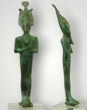 Egypte - Basse époque - Oushebti en bronze - 664 / 343 av. J.-C. (26ème-30ème dynastie)