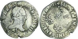 France - Henri III (1574-1589) - Franc au col plat - 1582 A (Paris)