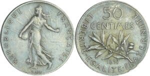 France - Troisième république (1871-1940) - 50 centimes Semeuse 1897 flan mat