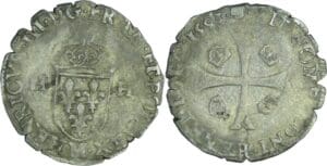France - Henri III (1574-1589) - Douzain - 1er type - 1593 M (Toulouse)