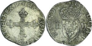 France - Henri III (1574-1589) - Quart d'écu - 1582 9 (Rennes)