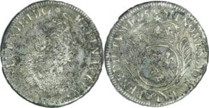 France - Louis XIV (1643-1715) - ½ écu aux palmes - 1695 T (Nantes)