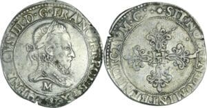 France - Henri III (1574-1589) - Franc au col fraisé - 1581 M (Toulouse)