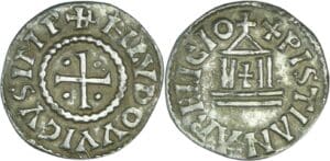 France - Louis 1er Le Pieux (814-840) - Denier au temple