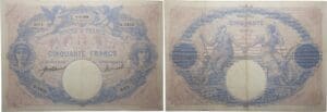 France - 50 francs (Bleu et Rose) Type 1889 - 01/04/1908
