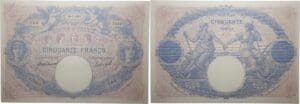 France - 50 francs (Bleu et Rose) Type 1889 - 23/07/1917