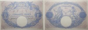 France - 50 francs (Bleu et Rose) Type 1889 - 29/07/1918