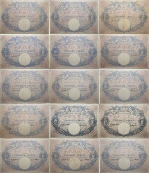 France - 50 francs (Bleu et Rose) Type 1889 - Lot de 15 billets