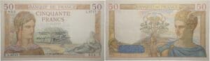France - 50 francs (Cérès) Type 1933 modifié - 20/10/1938