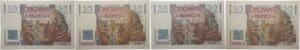 France - 50 francs (le Verrier) Type 1946 - Lot de 4 billets