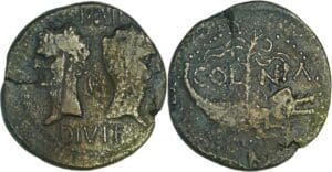 Agrippa et Auguste - As (10-14 av. J.-C., Nîmes)