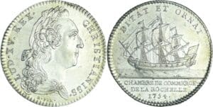 France - Louis XV (1715-1774) - Jeton Chambre de commerce de La Rochelle 1754