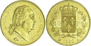 France - Louis XVIII (1815-1824) - 40 francs 1820 A (Paris)