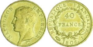 France - Napoléon 1er (1804-1814) - 40 francs calendrier grégorien 1806 I (Limoges)