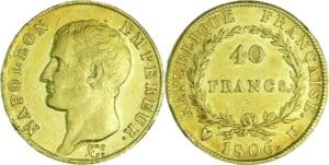 France - Napoléon 1er (1804-1814) - type transitoire - 40 francs tête nue 1806 U (Turin)
