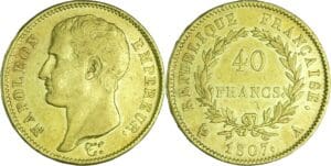 France - Napoléon 1er (1804-1814) - 40 francs revers république 1807 A (Paris)