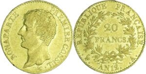 France - Bonaparte premier consul (1799-1804) - 20 francs An 12 A (Paris)