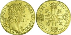 France - Louis XIII (1610-1643) - ½ louis d’or à la mèche courte - 1640 A (Paris)