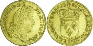 France - Louis XIV (1643-1715) - Louis d’or à l’écu - 1691 B (Rouen)