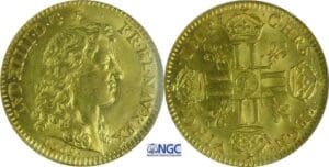 France - Louis XIV (1643-1715) - Louis d’or au buste juvénile, tête laurée - 1669 A (Paris)