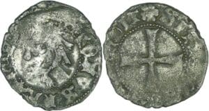 France - Charles VIII (1483-1498) - Liard au dauphin - 1ère émission - Poitiers