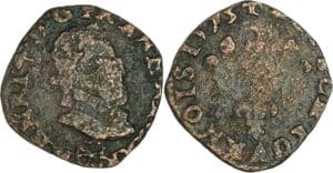 France - Henri IV (1589-1610) - Double tournois de Navarre - 1595 (Saint-Palais)