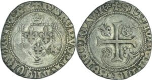 France - Charles VIII (1483-1498) - Blanc à la couronne - Angers