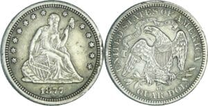 Etats-Unis - "Liberty Seated" Quarter dollars 1877 CC (Carson City)