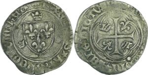 France - Charles VIII (1483-1498) - Blanc à la couronne - La Rochelle