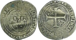 France - Charles VIII (1483-1498) - Petit blanc à la couronne - Rouen