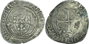 France - François 1er (1515-1547) - Grand blanc à la couronne (23 janvier 1515) - 1er type - Saint-Pourçain