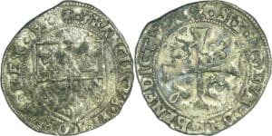 France - François 1er (1515-1547) - Blanc à la couronne du Dauphiné - 3ème type - Roman