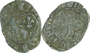 France - François 1er (1515-1547) - Double tournois du Dauphiné - 1er type - Crémieu