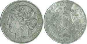 France - Deuxième république (1848-1852) - 5 francs concours de Leclerc 1848