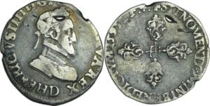 France - Henri IV (1589-1610) - Demi-franc -1595 D (Lyon)