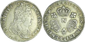 France - Louis XIV (1643-1715) - 1/10 d'écu aux 3 couronnes - 1710 N (Montpellier)