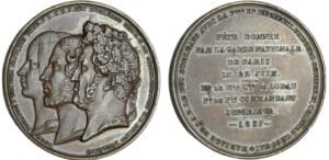 France - Ferdinand-Philippe d'Orléans (1810-1842) - Médaille, Mariage du Duc et de la Princesse, 1837, Paris