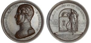 France - Ferdinand-Philippe d'Orléans (1810-1842) - Médaille frappée à l’occasion du service célébré le 6 août en l’église de Ste Gudule (Bruxelles) à la mémoire du Duc Ferdinand D’Orléans, Paris