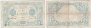 France - 5 francs (Bleu) Type 1905 (Lion inversé) - 12/07/1916