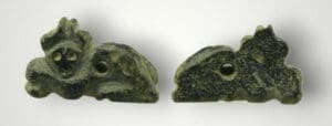 Moyen orient, Jemdet Nasr - Amulette en pierre noire (buffle recourbé) - Début 3ème mill. av. J.C.