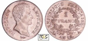 France - Napoléon 1er (1804-1814) - 1 franc An 12 A (Paris)