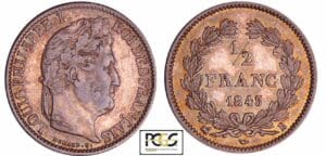 France - Louis-Philippe Ier (1830-1848) - 1/2 franc 1843 B (Rouen)