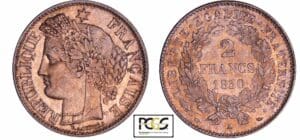 France - Deuxième république (1848-1852) - 2 francs Cérès 1850 A (Paris)