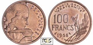 France - Quatrième république (1947-1959) - 100 francs Cochet 1958 chouette
