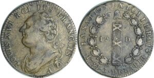 France - Constitution (1791-1792) - 12 deniers type FRANCOIS 1791 A (Paris)