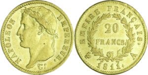 France - Napoléon 1er (1804-1814) - 20 francs revers empire 1811 A (Paris)