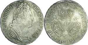 France - Louis XIV (1643-1715) - Ecu aux 3 couronnes - 1710 D (Lyon)