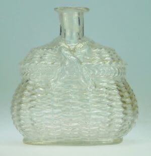 Flacon panier Legras en verre moulé