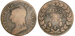 France - Directoire (1795-1799) - 5 centimes Dupré - grand module - An 8 I (Limoges)