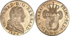 Italie - Victor Amedeo III (1773-1796) - 20 soldi 1796 (Turin)